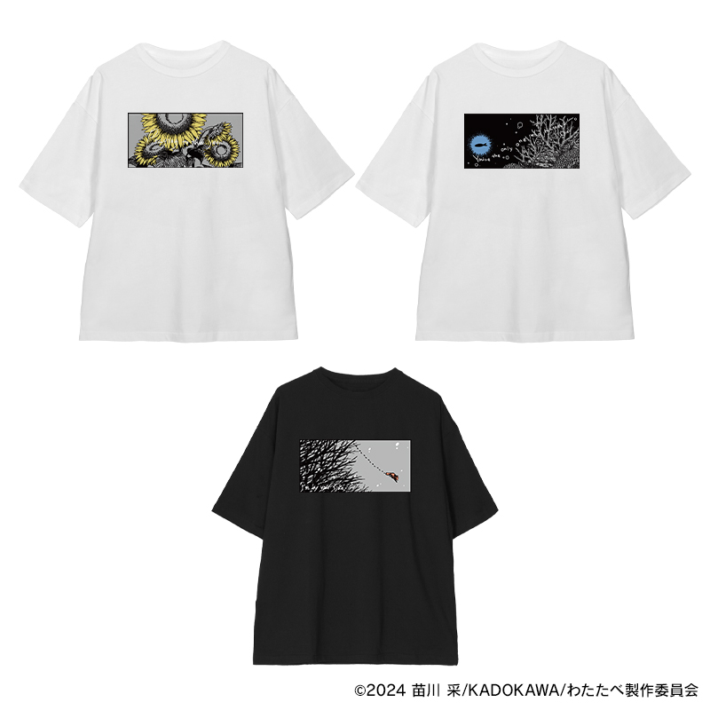 苗川采先生デザイン&描き下ろし 着用BIGシルエットTシャツ 私服ver.（全3種）